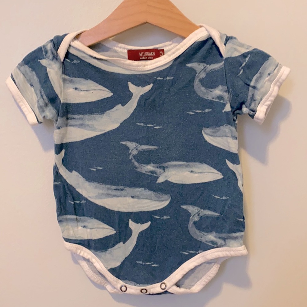 Bamboo whale onsie